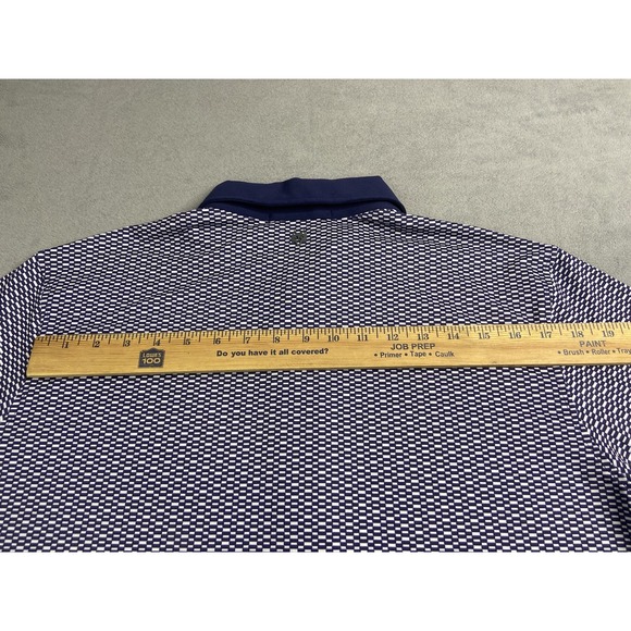Greyson Shirt Mens‎ Large Blue Golf Polo Geometric Performance Wicking Stretch - Picture 7 of 9
